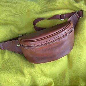 Vintage Coach 0515 Leather Belt Fanny Pack Crossbody